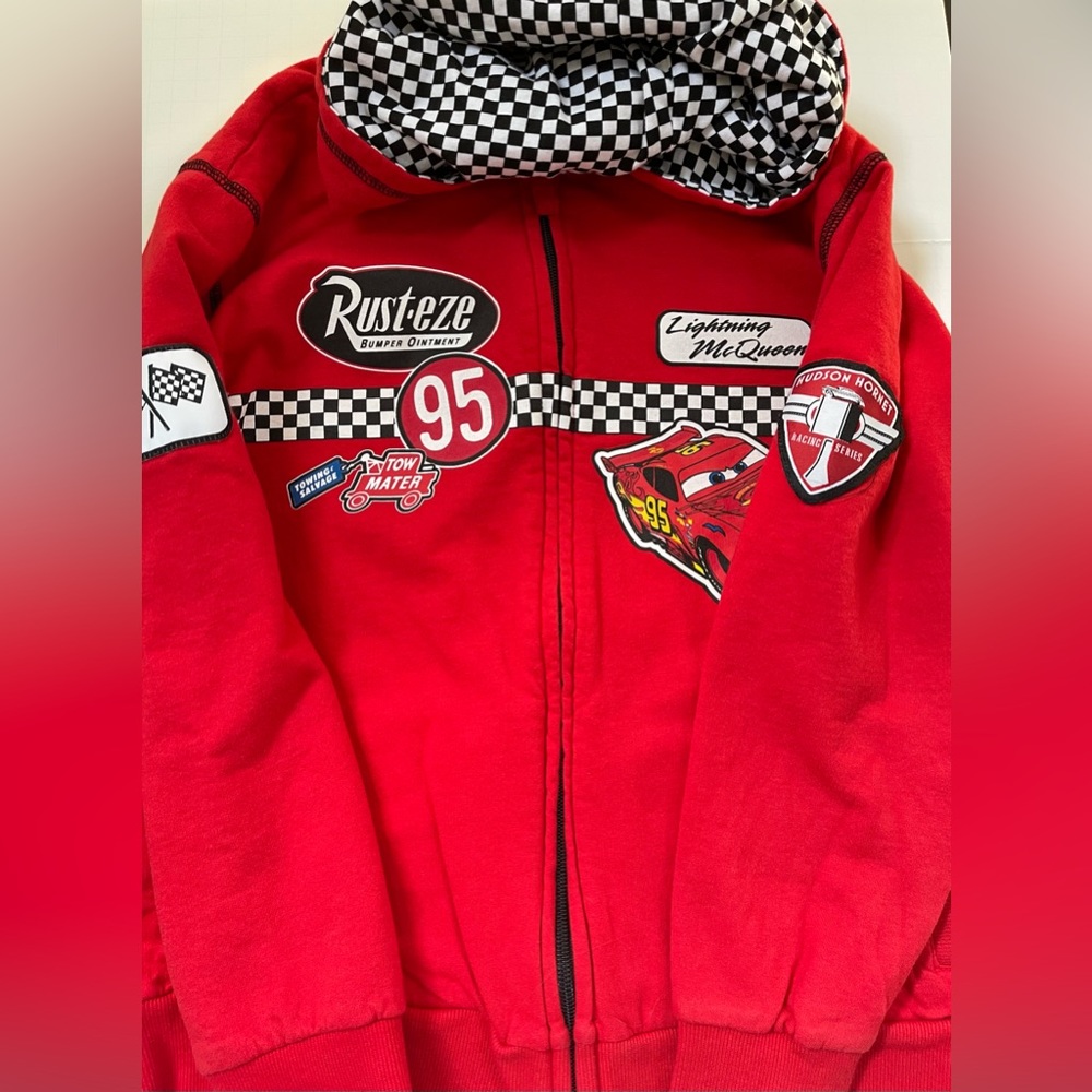 Disney Store Cars Pixar Sweatshirt Hoodie. Boys Size 9/10 PreOwned Exc. Conditon